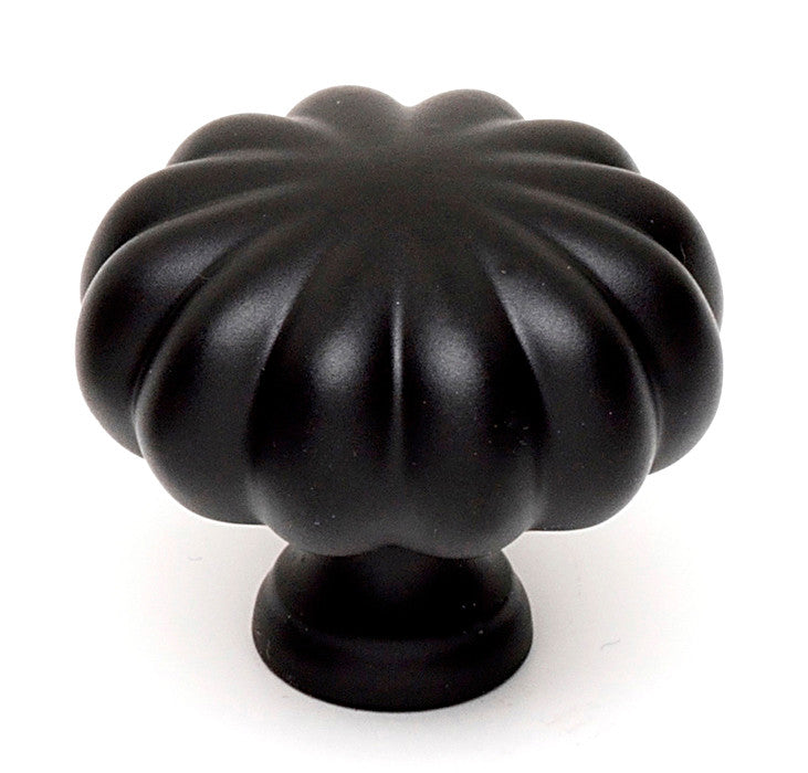 Alno A819-1-MB: 1" Traditional Cabinet Knob - Matte Black
