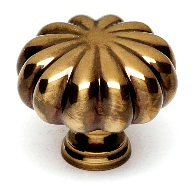 Alno A819-1-PA: 1" Traditional Cabinet Knob - Polished Antique