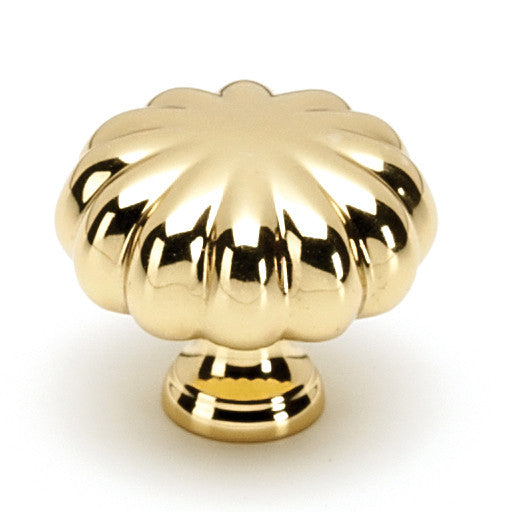 Alno A819-1-PB: 1" Traditional Cabinet Knob - Polished Brass