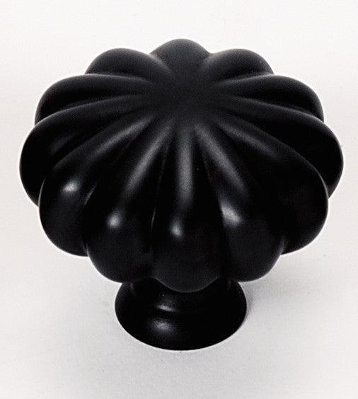 Alno A819-35-MB: 1-1/2" Traditional Cabinet Knob - Matte Black