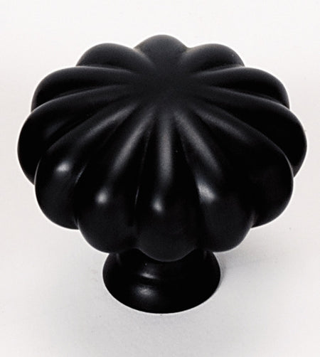 Alno A819-35-MB: 1-1/2" Traditional Cabinet Knob - Matte Black