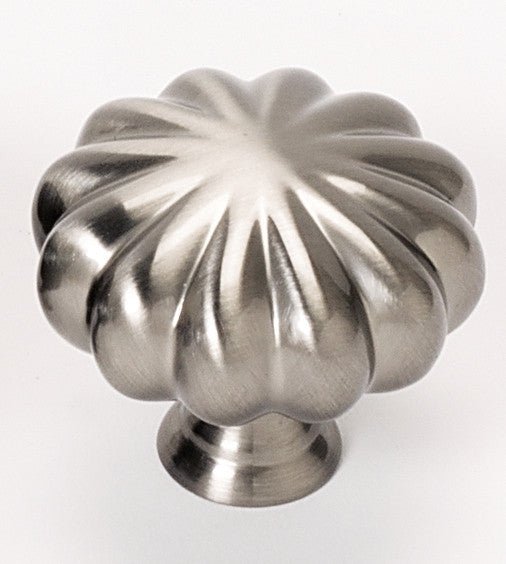 Alno A819-35-SN: 1-1/2" Traditional Cabinet Knob - Satin Nickel