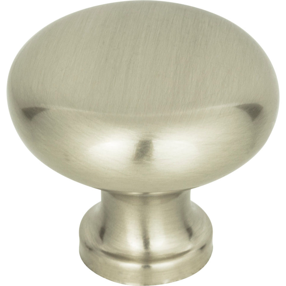Atlas A819-BN: 1-1/4" Successi Round Cabinet Knob - Brushed Nickel
