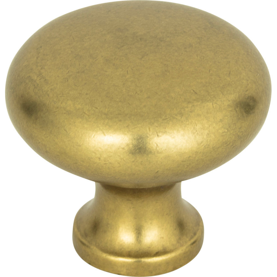 Atlas A819-UB: 1-1/4" Successi Round Cabinet Knob - Vintage Brass