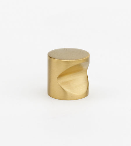 Alno A823-1-SB: 1" Contemporary I Cabinet Knob - Satin Brass