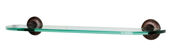 Alno A8250-18-DKBRZ: 18" Sierra Glass Shelf w/Brackets - Dark Bronze