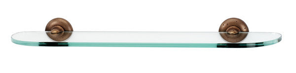 Alno A8250-24-RSTBRZ: 24" Sierra Glass Shelf w/Brackets - Rust Bronze