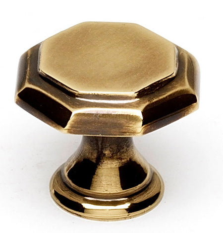 Alno A828-1-PA: 1" Contemporary Cabinet Knob - Polished Antique