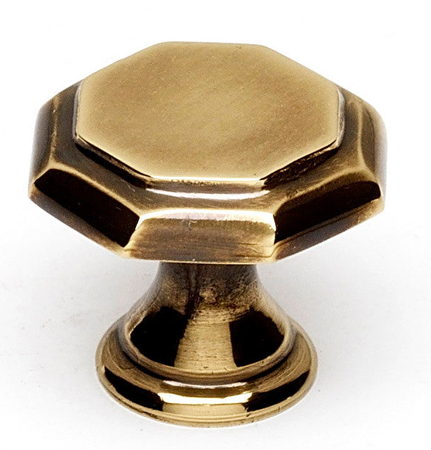 Alno A828-1-PA: 1" Contemporary Cabinet Knob - Polished Antique