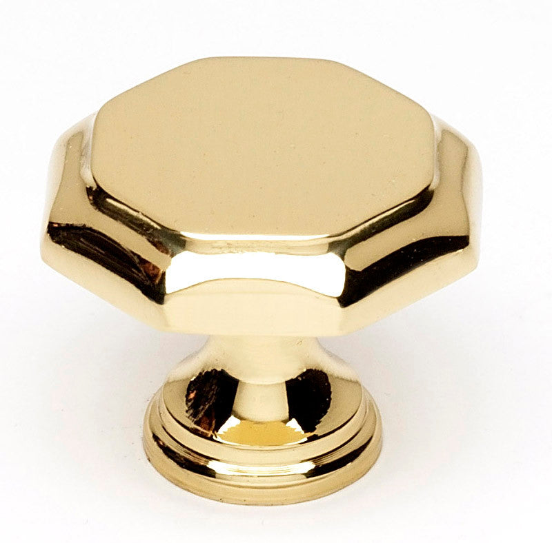 Alno A828-14-PB: 1-1/4" Contemporary Cabinet Knob - Polished Brass