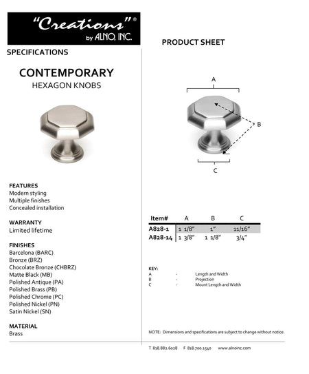Specificaton Sheet