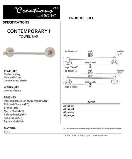 Specificaton Sheet