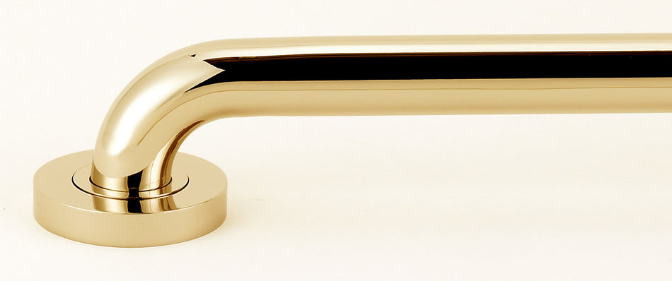 Alno A8324-PB/NL: 3" Contemporary I Mounting Brackets for Grab Bar (pair) - Unlacquered Brass