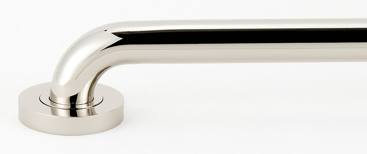 Alno A8324-PN: Contemporary I Grab Bar Mounting Brackets (pair) - Polished Nickel