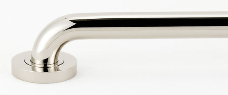 Alno A8324-PN: Contemporary I Grab Bar Mounting Brackets (pair) - Polished Nickel