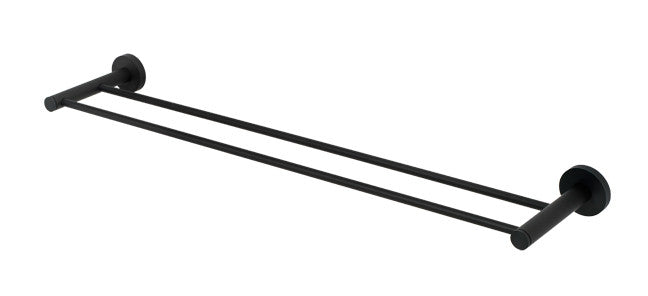 Alno A8325-24-MB: 24" cc Contemporary I Double Towel Bar - Matte Black