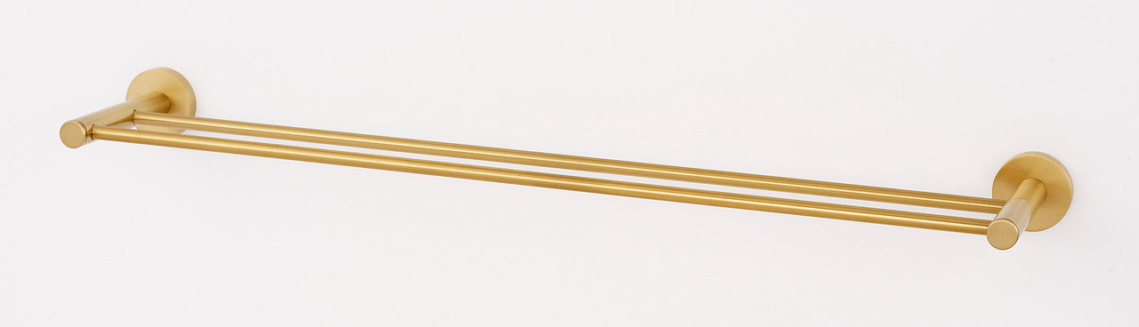 Alno A8325-24-SB: 24" cc Contemporary I Double Towel Bar - Satin Brass