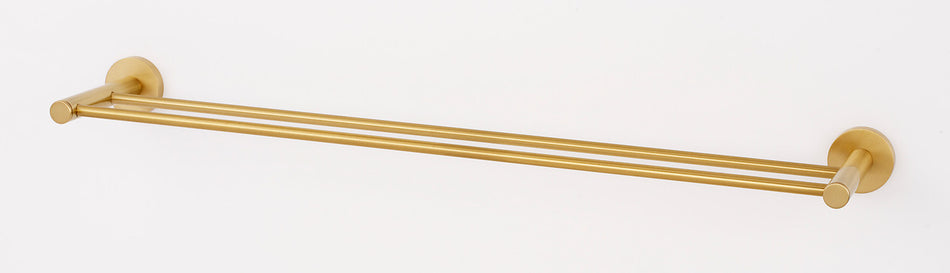 Alno A8325-24-SB: 24" cc Contemporary I Double Towel Bar - Satin Brass