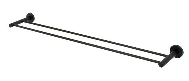 Alno A8325-30-MB: 30" cc Contemporary I Double Towel Bar - Matte Black