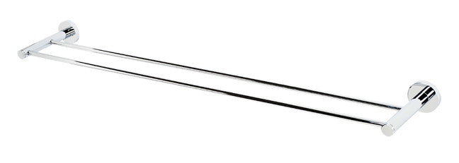 Alno A8325-30-PB/NL: 30" cc Contemporary I Double Towel Bar - Unlacquered Brass