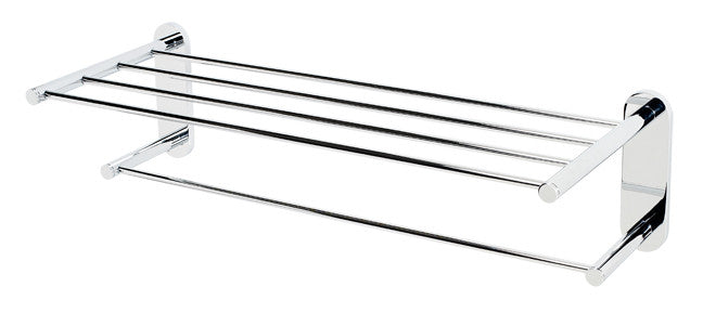 Alno A8326-24-PB/NL: 24" cc Contemporary I Towel Rack - Unlacquered Brass