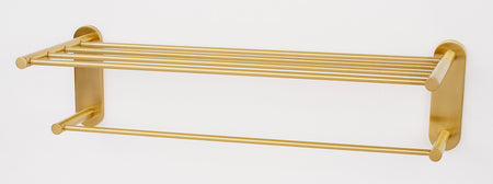 Alno A8326-24-SB: 24" cc Contemporary I Towel Rack - Satin Brass