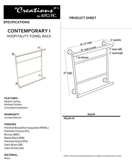 Specificaton Sheet