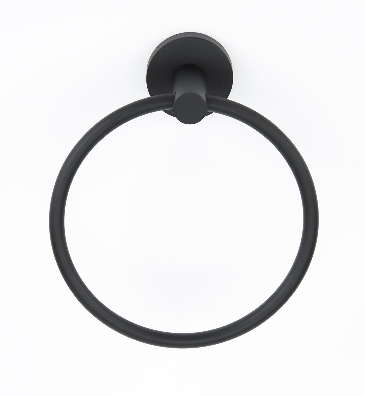 Alno A8340-MB: 6" Contemporary I Towel Ring - Matte Black