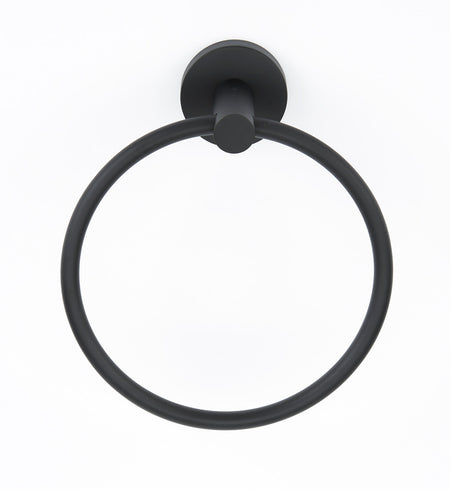 Alno A8340-MB: 6" Contemporary I Towel Ring - Matte Black
