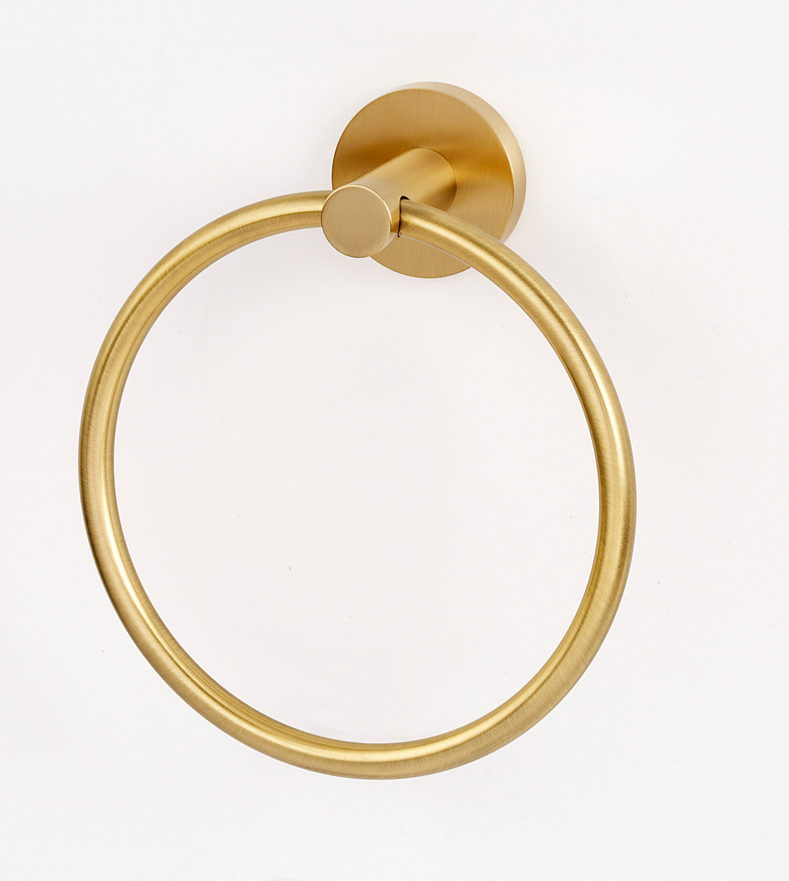 Alno A8340-SB: 6" Contemporary I Towel Ring - Satin Brass
