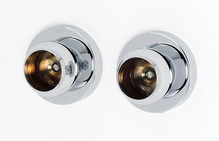 Alno A8346-PB/NL: Contemporary I Shower Rod Mounting Brackets (pair) - Unlacquered Brass