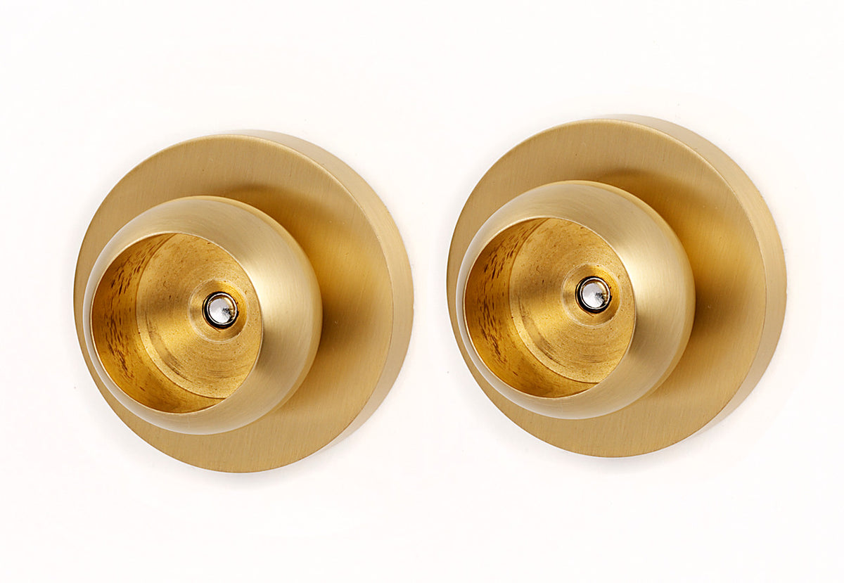 Alno A8346-SB: Contemporary I Shower Rod Mounting Brackets - Satin Brass