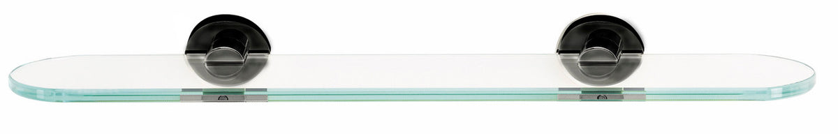 Alno A8350-18-BRZ: 18" Contemporary I Glass Shelf w/Brackets - Bronze