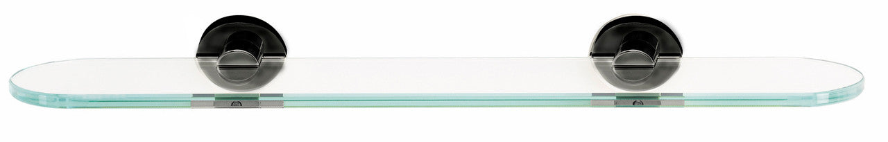 Alno A8350-18-BRZ: 18" Contemporary I Glass Shelf w/Brackets - Bronze