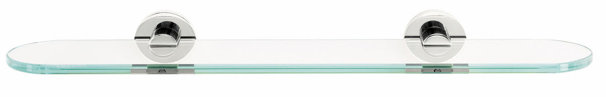 Alno A8350-18-PC: 18" Contemporary I Glass Shelf w/Brackets - Polished Chrome