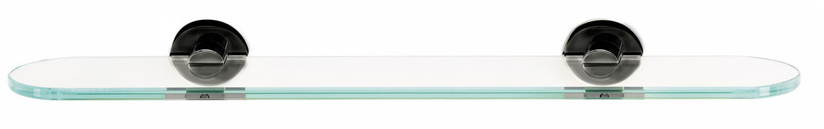 Alno A8350-24-BRZ: 24" Contemporary I Glass Shelf w/Brackets - Bronze