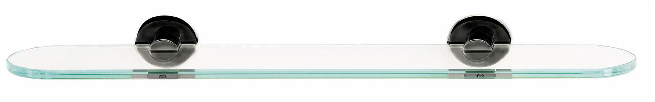 Alno A8350-24-BRZ: 24" Contemporary I Glass Shelf w/Brackets - Bronze