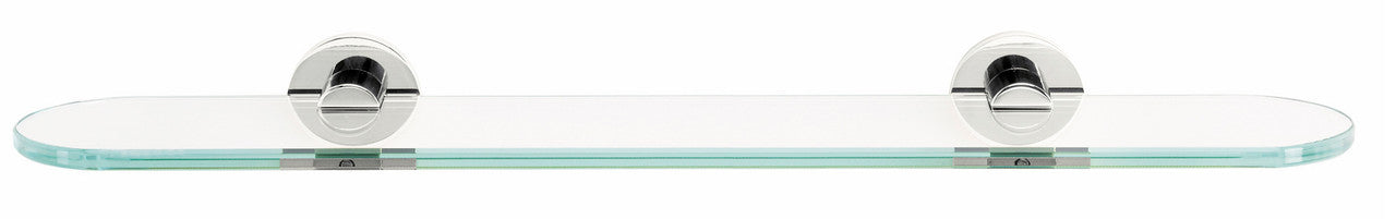 Alno A8350-24-PC: 24" Contemporary I Glass Shelf w/Brackets - Polished Chrome
