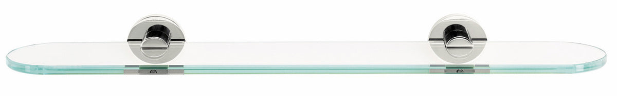Alno A8350-24-PN: 24" Contemporary I Glass Shelf w/Brackets - Polished Nickel