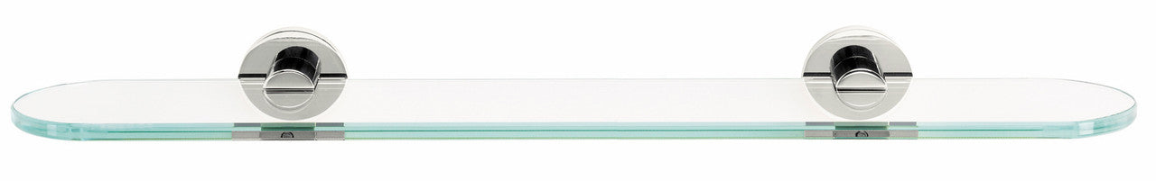 Alno A8350-24-PN: 24" Contemporary I Glass Shelf w/Brackets - Polished Nickel