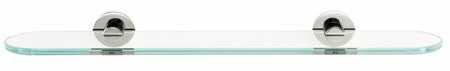 Alno A8350-24-PN: 24" Contemporary I Glass Shelf w/Brackets - Polished Nickel