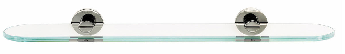 Alno A8350-24-SN: 24" Contemporary I Glass Shelf w/Brackets - Satin Nickel