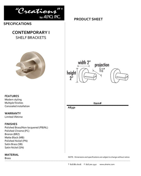 Specificaton Sheet