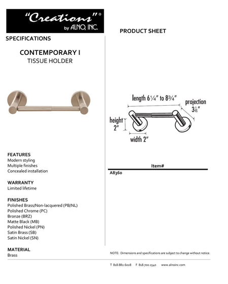 Specificaton Sheet