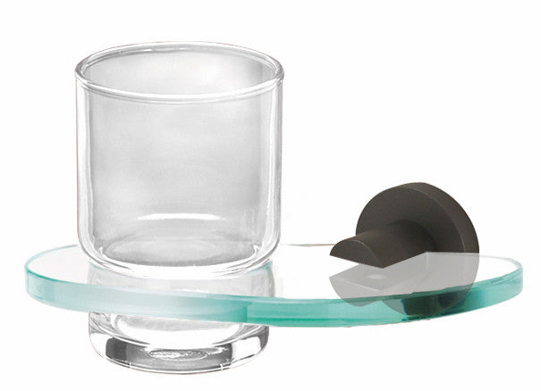 Alno A8370-BRZ: Contemporary I Tumbler Holder w/Tumbler - Bronze
