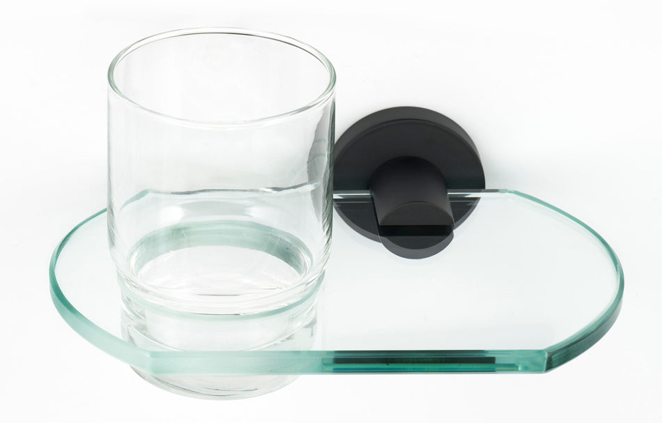 Alno A8370-MB: Contemporary I Tumbler Holder w/Tumbler- Matte Black