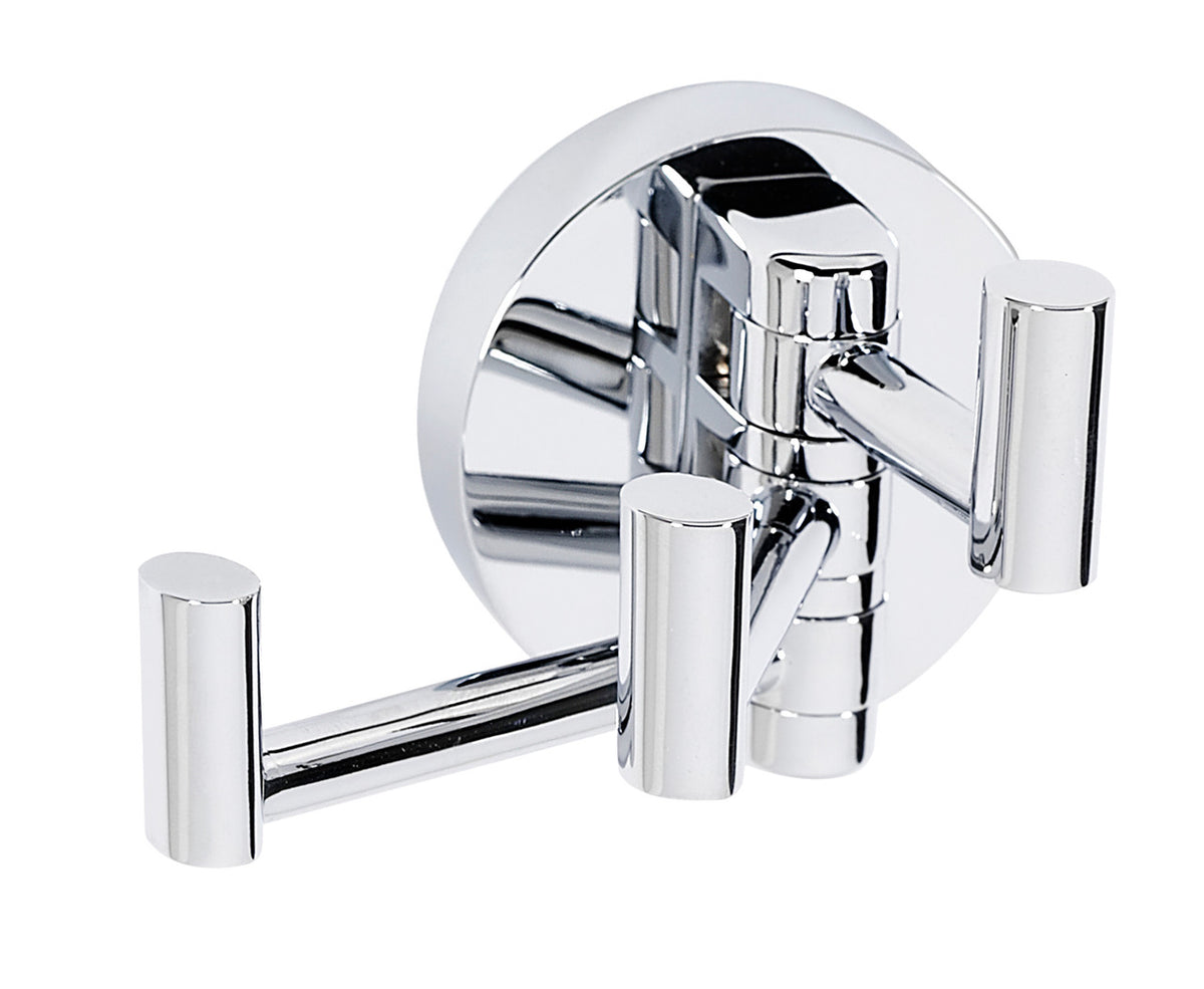 Alno A8385-PB/NL: Contemporary I Swivel Robe Hook - Unlacquered Brass