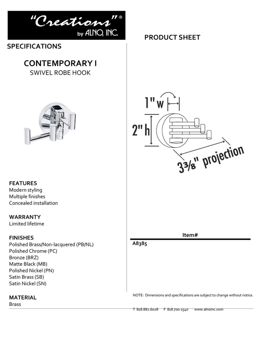 Specificaton Sheet