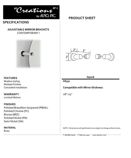 Specificaton Sheet