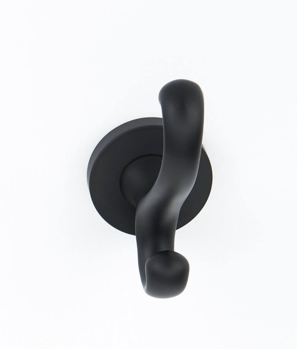 Alno A8399-MB: Contemporary I Double Robe Hook - Matte Black